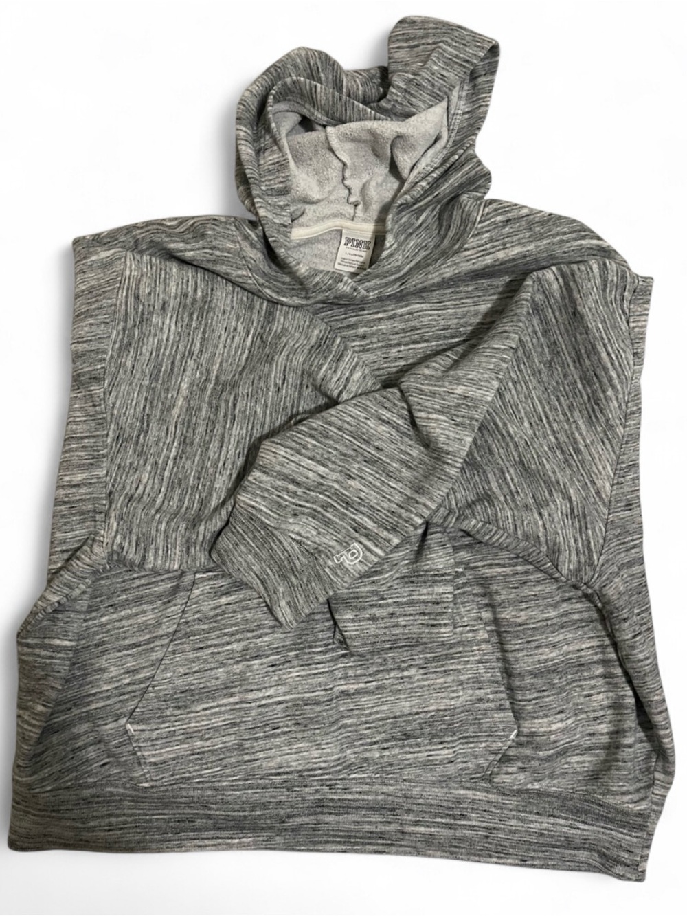 PINK Gray Marled Hoodie